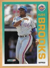 HUBIE BROOKS NEW YORK METS #496 no dot usa - FLEER NM-MT 1992