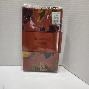 Juego de 4 servilletas Linens and Things Harvest Orchard nuevas en caja - Imagen 1 de 3
