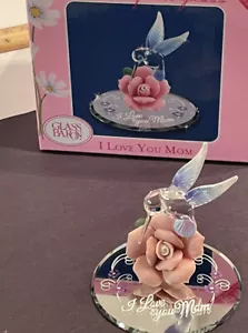 Glasbaron ""I Love You Mom"" mit Kolibrifigur - Bild 1 von 6