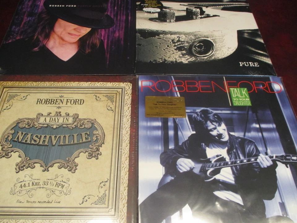 ROBBEN FORD VERIFIED IN NASHVILLE + PURE + PURPLE HOUSE  + YOUR DAUGHTER LP SET - Image 1 of 1
