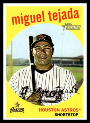 2008 Topps Heritage  Miguel Tejada #600 Houston Astros Baseball Card - Image 1 of 2