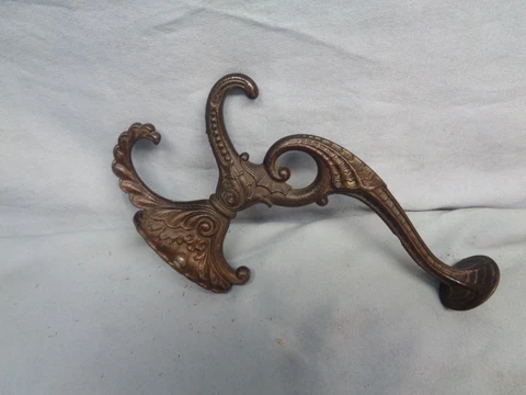 Antique beautiful Victorian 1800 or early 1900's Brass Coat Rack Cover