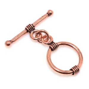 6 PCS 26X15mm Bali Toggle Clasp Antique Copper Jewelry Making 860 cb-238 - Picture 1 of 3