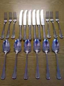 WMF Besteck versilbert  2200, alte Serie - 18 Teile, 90er Silber Wellenschliff - Bild 1 von 12