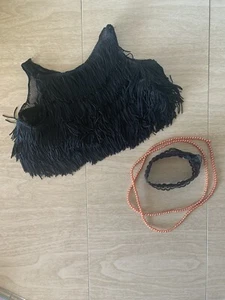 Vintage Raikes Bear Flapper Outfit - Kleid, Bein Strumpfband, Halskette - Bild 1 von 6