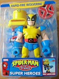 RAPID-FIRE WOLVERINE Marvel Spiderman & Friends 2006 Super Heroes Figure - Picture 1 of 1