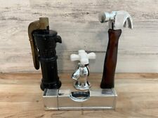 Avon Handyman Lot (4) Glass Bottles After Shave Faucet, Hammer, Level, Gas Pump
