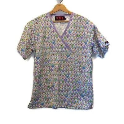 Blusa Médica Beverly Hills Uniforms Para Mujer Talla M Manga Corta Botón Concienciación Foto 1 de 4