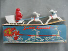 VTG 1950s E. ROSEN HARD PLASTIC SANTA SPECIAL REINDEER CANDY CONTAINER w BOX