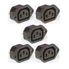 5 x IEC FEMALE Chassis Mains Kettle Socket mounting 240V PLUG 10A CABLE 