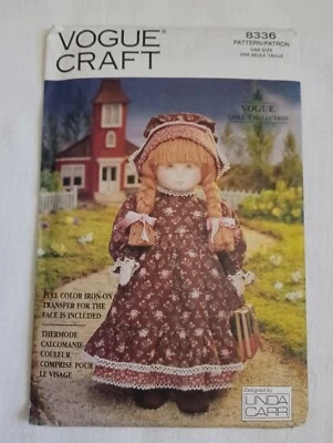 Vogue Craft 8336 and 8337 Sewing Pattern Early American Doll & Outfits Set of 2 - Image 1 of 4