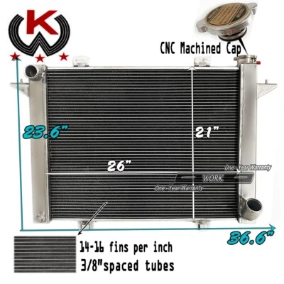 Radiador de aluminio para Dodge D/W 250 D350 1989-1993 1991 1992 5,9 L Cummins diésel Foto 1 de 4