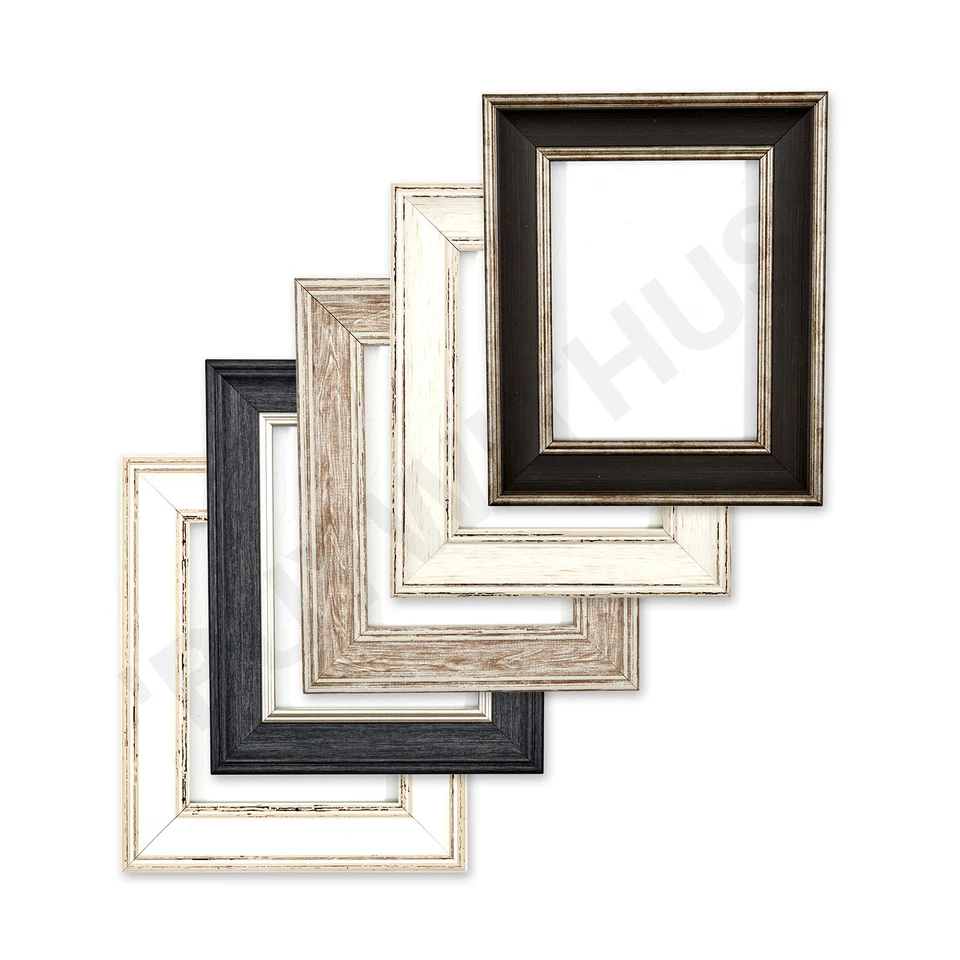 Cornice portafoto shabby chic portafoto poster vintage nero bianco noce