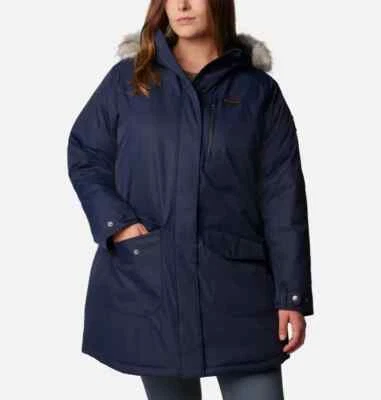 Chaqueta para mujer Columbia talla grande abrigo aislante Suttle Mountain azul marino oscuro Foto 1 de 4