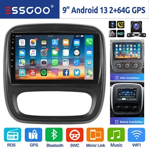 64G Android 13 CarPlay Autoradio GPS Navi RDS Kam Für Opel Vivaro B Fiat Talento - Bild 1 von 13