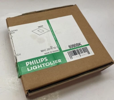 PHILIPS Lightolier 6060BK End Feed Canopy - Black - Prepaid Shipping