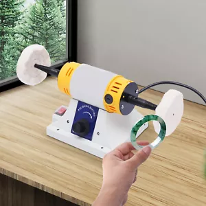 Doppelkopf Polierbock Poliermaschine Schleifmaschine Schleifbock Polierset 220v - Bild 1 von 23