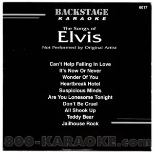 BACKSTAGE KARAOKE CD+G BS6017 CDG ELVIS PRESLEY cdg 10 #1 HITS TEDDY & more - Picture 1 of 2