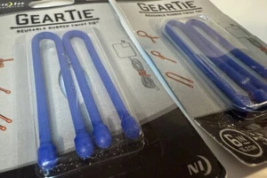 Nite Ize 4 Pack Gear Tie Reusable Rubber Twist Tie, 6" - Blue (2 - 2-Packs) - Photo 1/6