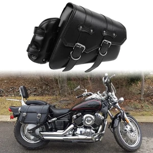 Right Side Solo Swing Arm Saddlebag Tool Bag For Yamaha V Star 650 950 1100 1300 - Picture 1 of 14