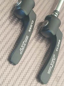 (Pair of) Shimano Deore XT Quick Release Alloy Wheel Skewers QR Bike MTB Hub NEW - Picture 1 of 7