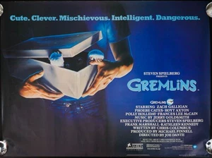 Gremlins ORIGINAL Quad Film Cinema Poster Joe Dante Zach Galligan 1984 - Picture 1 of 4