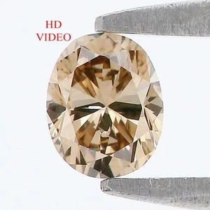 0.30 CT Natural Loose Oval Shape Diamond Brown 4.65 MM Color Oval Diamond LQ575 - Picture 1 of 8