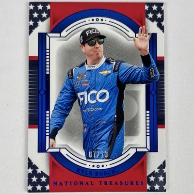 2024 Panini National Treasures Kyle Busch #30 Stars and Stripes /13 - Image 1 of 2
