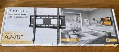 Thor Super Slim Fixed LED TV Wall Mount 42”-70” Up To 50kgs - Image 1 of 4