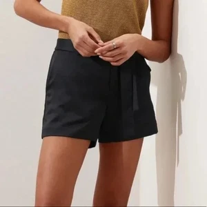 Banana Republic Damen schwarz Satin Satin maßgeschneidert Tie Taille Shorts 4 - Bild 1 von 5