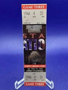 OHIO ST. BUCKEYES vs North Carolina St Sept 13, 2003 TICKET STUB- PHILIP RIVERS - Picture 1 of 2