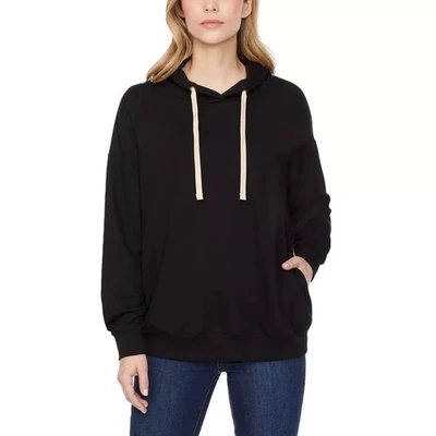 Sudadera con capucha suéter súper suave para mujer Buffalo David Bitton | negra | mediana Foto 1 de 4