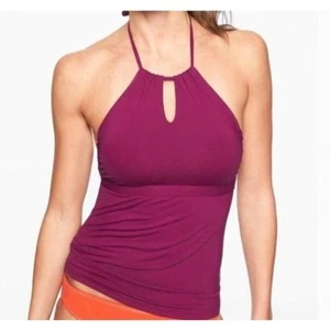 Nuevo conjunto de natación Athleta para mujer arándano cuello alto ojo de cerradura fondo completo XXS - Imagen 1 de 7