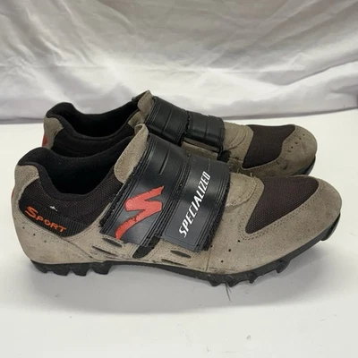 Zapatos deportivos especializados para bicicleta de montaña 7,5 EE. UU. 40 UE gamuza marrón clip de metal 2 pernos Foto 1 de 4