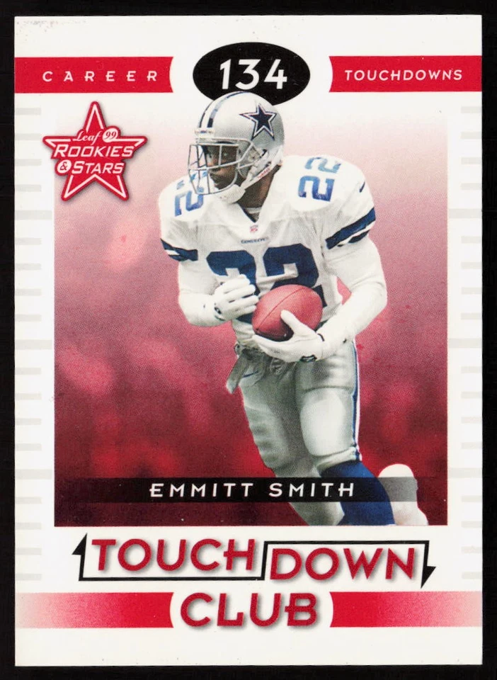 Emmitt Smith 1999 Leaf Rookies & Stars Touchdown Club #TC-8 #/1000 - Image 1 of 2