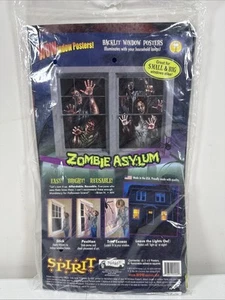 WOWindows Two 3'x5' Zombie Asylum Window Posters-Easy, Bright, Reusable - Picture 1 of 2