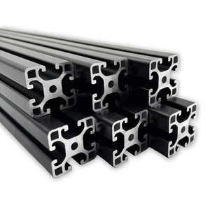 Alu Profil 40x40 mm Nut 8 | schwarz | 2 Meter Pakete | Item kompatibel | Alunut - Bild 1 von 8