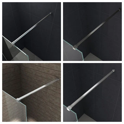 GLASDEALS Haltestange 140 cm für Walk in Duschwand Duschabtrennung Duschtrennwände
