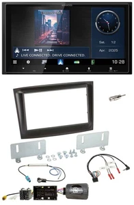 Kenwood Bluetooth 2DIN USB DAB Lenkrad Autoradio für Fiat Doblo ab 2015 schwarz - Bild 1 von 12