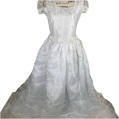 Vestido blanco princesa concurso boda niña flor niña talla 10/12 sin devolución Foto 1 de 4