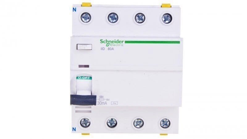 Residual current circuit breaker 4P 80A 0.03A Type AC iID A9Z11480 - Image 1 of 1