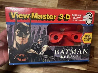 1992 Batman returns View-Master 3-D Gift Set Tyco NRFP HTF Penguin Catwoman 90s - Image 1 of 4