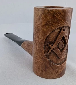 Masonic Square And Compass, Letter G Tobacco Smoking Briar Pipe Whitaker Werks - Picture 1 of 17