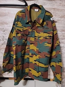 Original Ejército Belga Camisas de Combate de Campo Ripstop BDU Rompecabezas Tropas Chaqueta 3XL - Imagen 1 de 5