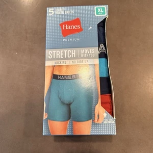 Hanes Premium Men’s Tagless Boxer & Boxer Brief Bundle XL 40–42 Stretch Cotton - Picture 1 of 9