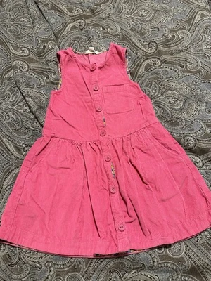Mini Boden Pink Corduroy Jumper Dress Pink Girls 6-7 - Image 1 of 4