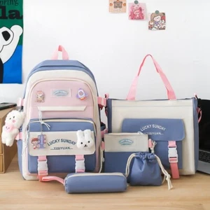 5 Pcs Breathable Student Schoolbag Large Capacity Crossbody Bag  College - Afbeelding 1 van 19