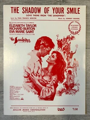 The Shadow of Your Smile - sheet music - Love Theme from "The Sandpiper" -1965 - Image 1 of 2