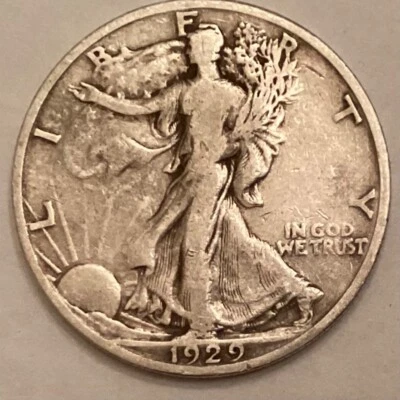 1929 S Walking Liberty Half Dollar cd - - Image 1 of 2
