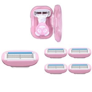 Women Portable Shavers Moisturizing Shaver 5 Blades Razors Manual Shaver Tools - Zdjęcie 1 z 15